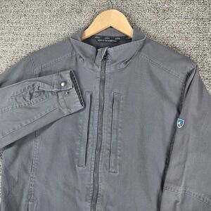 Kuhl Double Kross‎ Mens Gray Full Zip Jacket Size Medium Canvas